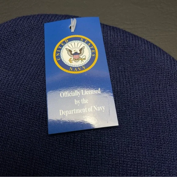 US Navy Eagle Logo Beanie Official US Navy Licensed Hat Warm Hat - Picture 4 of 4